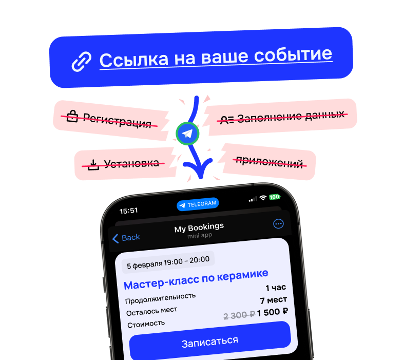 Бронирование в 1 клик